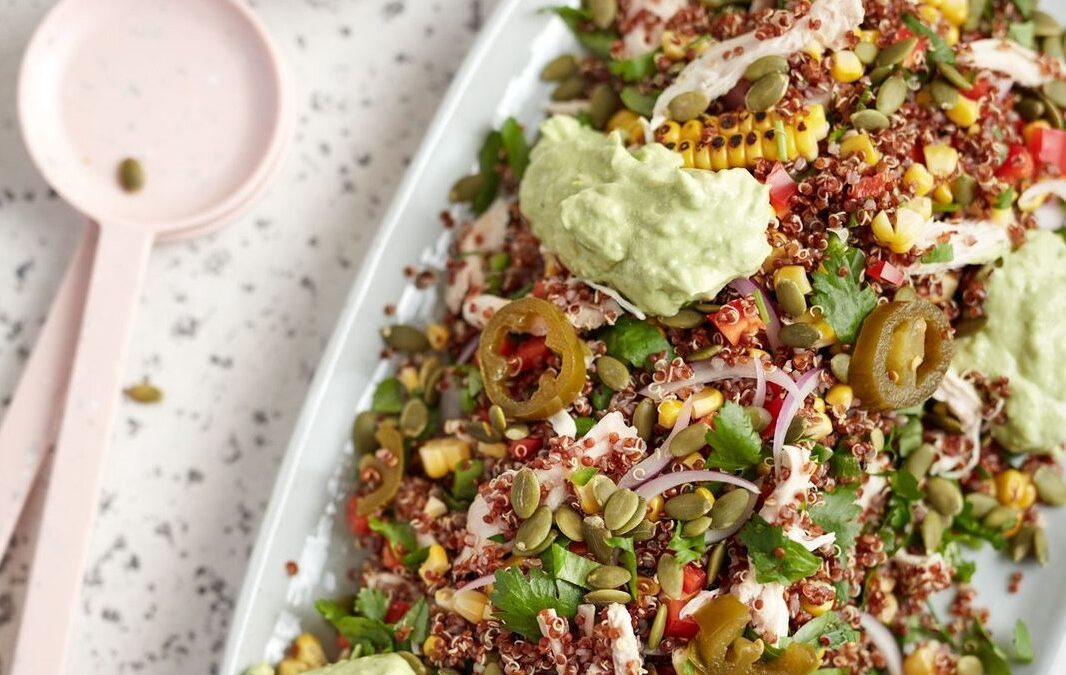 CHICKEN AND RED QUINOA SALAD